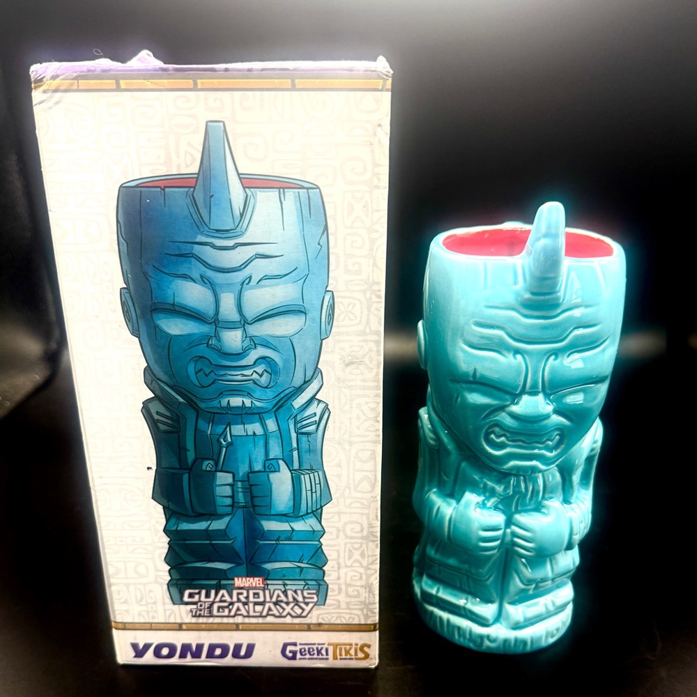 VTG Marvel's Blue Ceramic Yondu Geeki Tiki Mug Guardians of the Galaxy, Boxed